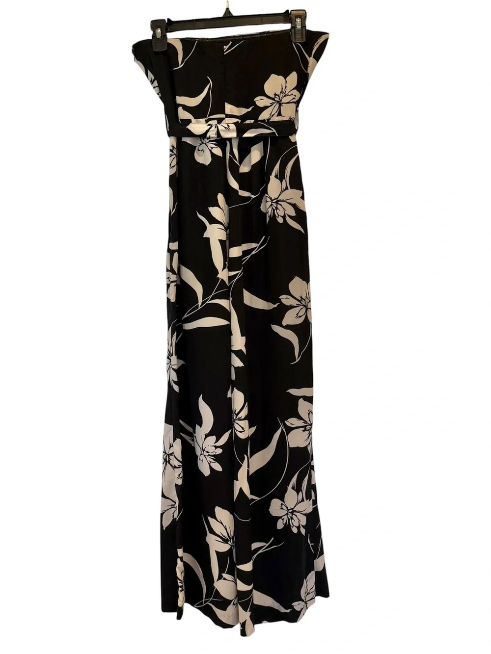 Willow Ryan Floral Tropical Summer Vacation Strapless Wide Leg Jumpsuit Romper S - Picture 3 of 15